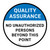 Quality Assurance: No Unauthorized Persons Beyond This Point Circular - Floor Sign
