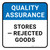 Quality Assurance: Stores Rejected Goods Square - Floor Sign