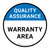 Quality Assurance: Warranty Area Circular - Floor Sign