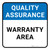 Quality Assurance: Warranty Area Square - Floor Sign