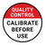 Quality Control: Calibrate Before Use Circular - Floor Sign