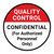 Quality Control: Confidential For Authorized Personnel Only Circular - Floor Sign