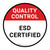 Quality Control: ESD Certified Circular - Floor Sign