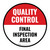 Quality Control: Final Inspection Area Circular - Floor Sign