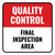 Quality Control: Final Inspection Area Square - Floor Sign
