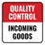 Quality Control: Incoming Goods Square - Floor Sign