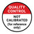 Quality Control: Not Calibrated For Reference Only Circular - Floor Sign