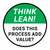 Think Lean: Does This Process Add Value Circular - Floor Sign