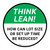 Think Lean: How Can Lot Size or Set Up Time Be Reduced Circular - Floor Sign