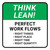 Think Lean: Perfect Work Flow Square - Floor Sign