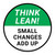 Think Lean: Small Changes Add Up Circular - Floor Sign