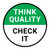Think Quality: Check It Circular - Floor Sign