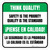 Think Quality: Safety is the Priority Quality is the Standard Bilingual Spanish Square - Floor Sign