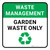 Waste Management: Garden Waste Only Square - Floor Sign