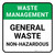 Waste Management: General Waste Non-Hazardous Square - Floor Sign