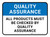 Quality Assurance: All Products Must Be Checked By Quality Assurance Blue Rectangular - Floor Sign