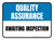 Quality Assurance: Awaiting Inspection Rectangular - Floor Sign