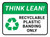 Think Lean Recyclable Plastic Banding Only Rectangular - Floor Sign
