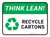 Think Lean Recycle Cartons Rectangular - Floor Sign