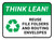 Think Lean Reuse File Folders And Routing Envelopes Rectangular - Floor Sign