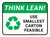 Think Lean Use Smallest Carton Feasible Rectangular - Floor Sign
