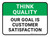 Think Quality: Our Goal Is Customer Satisfaction Rectangular - Floor Sign