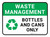 Waste Management: Cans And Bottles Only - Floor Sign