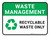 Waste Management: Recyclable Waste Only - Floor Sign