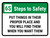 6S Steps: To Safety Put Things In Their Proper Place And You Will Find Them Landscape - Wall Sign