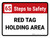 6S Steps: To Safety Red Tag Holding Area Landscape - Wall Sign