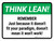 Think Lean: Just Because It Doesn't Fit Your Paradigm Landscape - Wall Sign