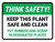 Think Safety: Keep This Plant Safe And Clean Put Rubbish Landscape - Wall Sign