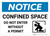 Notice: Confined Space Do Not Enter Without Permit - Wall Sign
