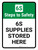 6S Steps To Safety: 6S Supplies Stored Here Portrait - Wall Sign