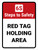 6S Steps To Safety: Red Tag Holding Area Portrait - Wall Sign