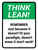 Think Lean: Just Because It Doesn't Fit Your Paradigm Portrait - Wall Sign