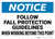 Notice: Follow Fall Protection Guidelines - Wall Sign