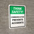 Think Safety: Communication Prevents Accidents Portrait - Wall Sign