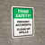 Think Safety: Prevent Accidents Clean Up Spills Portrait - Wall Sign