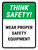 Think Safety: Wear Proper Safety Equipment Portrait - Wall Sign
