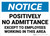 Notice: Positively No Admittance Except to Employees - Wall Sign