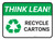 Think Lean: Recycle Cartons Recyclable Steel Banding Only Rectangular - Floor Sign