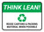 Think Lean: Reuse Cartons And Packing Material When Possible Rectangular - Floor Sign