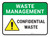 Waste Management: Confidential Waste with Hazard Icon Rectangular - Floor Sign