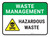 Waste Management: Hazardous Waste with Hazard Icon Rectangular - Floor Sign