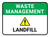 Waste Management: Landfill with Hazard Icon Rectangular - Floor Sign