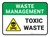 Waste Management: Toxic Waste with Hazard Icon Rectangular - Floor Sign