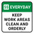 5S Everyday: Keep Work Areas Clean And Orderly Square - Floor Sign