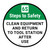 6S Steps To Safety: Clean Equipment And Return To Tool Station Round - Floor Sign