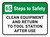 6S Steps: To Safety Clean Equipment And Return To Tool Station Rectangular - Floor Sign